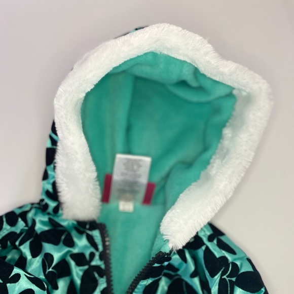 Teal (Blue) & Black Baby / Toddler Winter Coat 18m - Picture 4 of 7